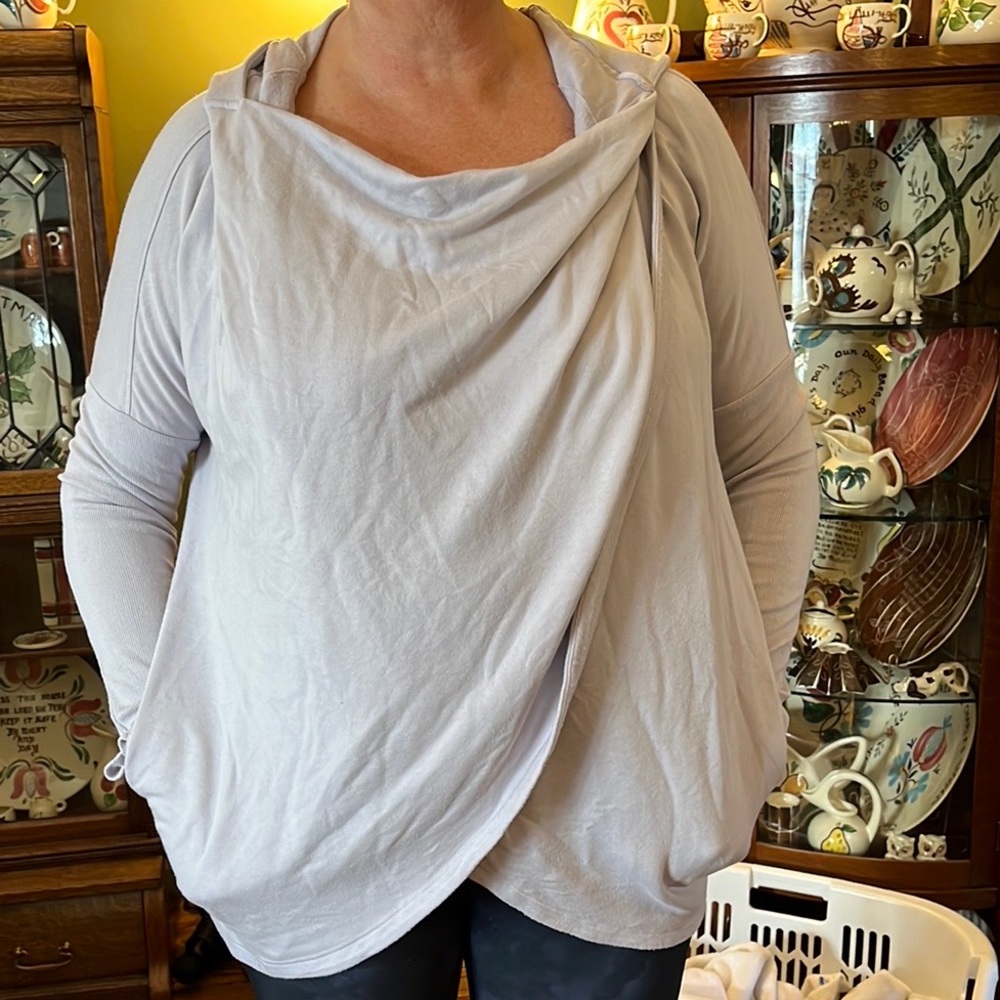 Athleta Purana Wrap sweatshirt Lilac